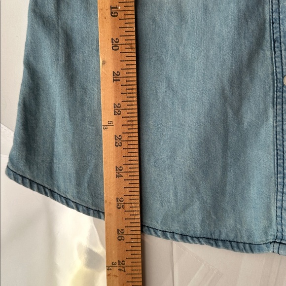 Denim Polka Dot Patch Top - Picture 9 of 16